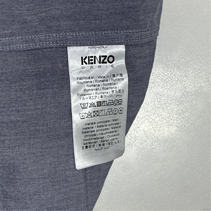 Kenzo KENZO x Nigo Midnight Blue Logo Long Sleeve Shirt 0079 Size US L / EU 52-54 / 3 - 5 Thumbnail
