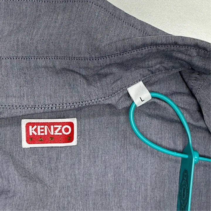 Kenzo KENZO x Nigo Midnight Blue Logo Long Sleeve Shirt 0079 Size US L / EU 52-54 / 3 - 4 Thumbnail