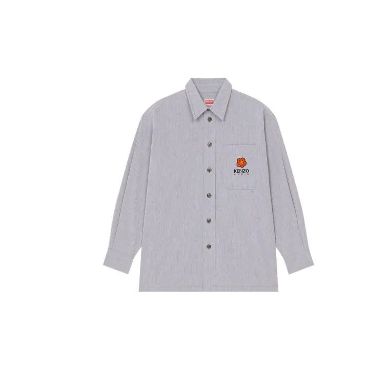 Kenzo KENZO x Nigo Midnight Blue Logo Long Sleeve Shirt 0079 Size US L / EU 52-54 / 3 - 2 Thumbnail
