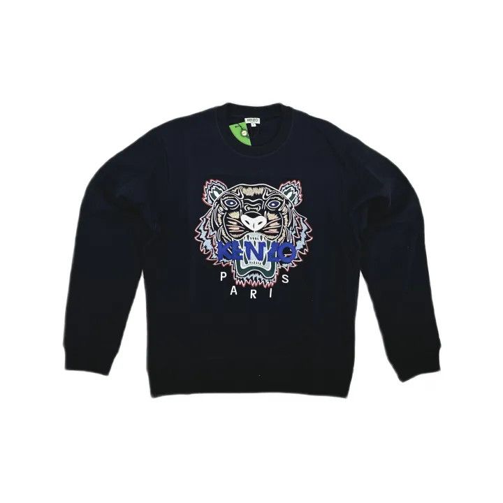 Kenzo KENZO Black Tiger Embroidered Sweatshirt for Men 0079 Size US L / EU 52-54 / 3 - 2 Thumbnail