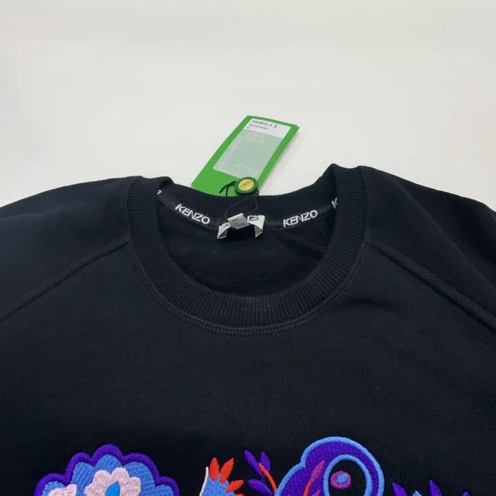 Kenzo KENZO Black Casual Embroidered Sweatshirt 0079 Size US S / EU 44-46 / 1 - 7 Thumbnail