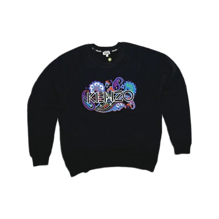 Kenzo KENZO Black Casual Embroidered Sweatshirt 0079 Size US S / EU 44-46 / 1 - 2 Thumbnail