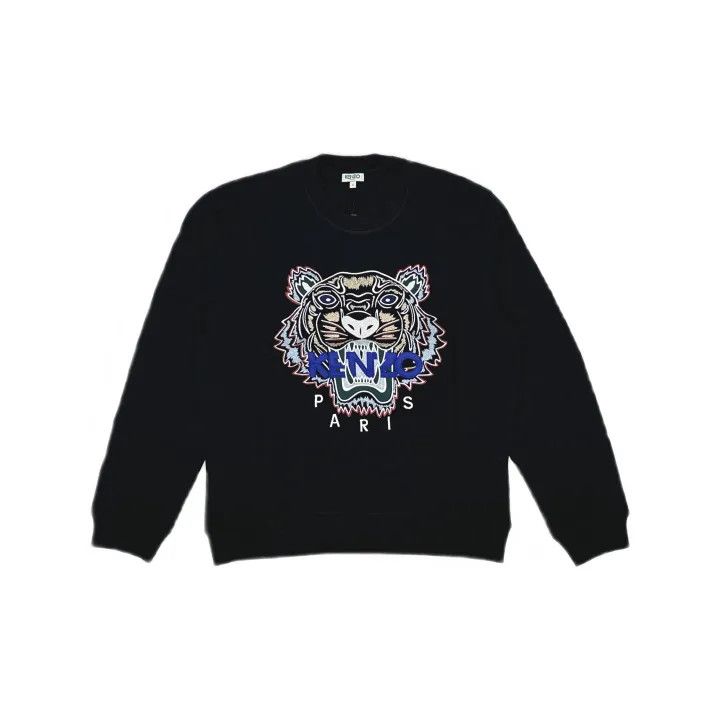 Kenzo KENZO Tiger Embroidered Black Sweatshirt for Men 0079 Size US L / EU 52-54 / 3 - 2 Thumbnail