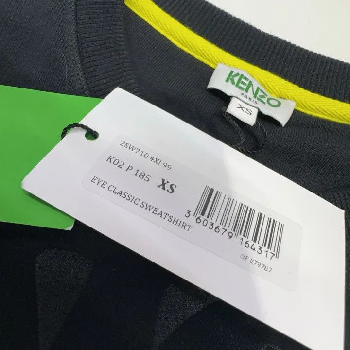 Kenzo Kenzo Casual Modern Black Crewneck Sweatshirt 0079 Size US XS / EU 42 / 0 - 5 Thumbnail