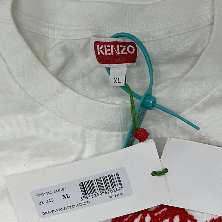 Kenzo KENZO Graphic Embroidered Short Sleeve T-Shirt 0079 Size US XL / EU 56 / 4 - 5 Thumbnail