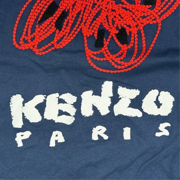 Kenzo KENZO Embroidered Logo Graphic Tee for Men 0079 Size US M / EU 48-50 / 2 - 4 Thumbnail