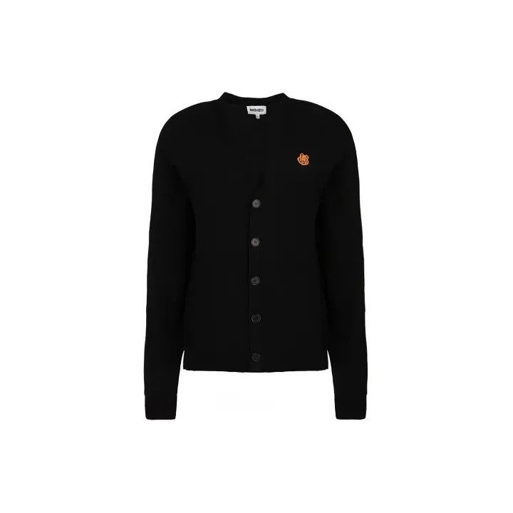 Kenzo KENZO Classic Black Tiger Logo Knit Cardigan 0079 Size US S / EU 44-46 / 1 - 2 Thumbnail