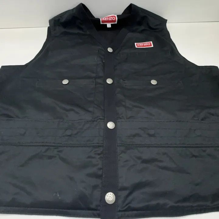 Kenzo Kenzo Black Sleeveless V-Neck Vest 0079 Size US M / EU 48-50 / 2 - 7 Thumbnail