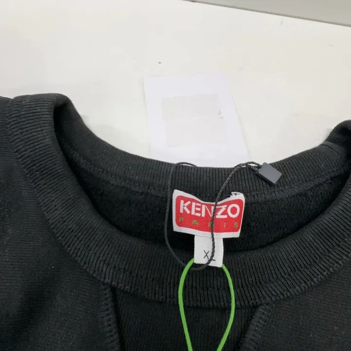 Kenzo KENZO SS23 Black Logo Print Long Sleeve Sweatshirt 0079 Size US XL / EU 56 / 4 - 4 Thumbnail
