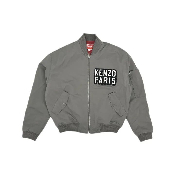 Kenzo KENZO Gray Logo Print Long Sleeve Jacket 0079 Size US S / EU 44-46 / 1 - 2 Thumbnail