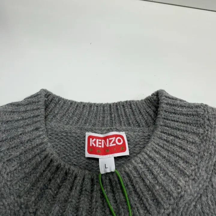 Kenzo KENZO Grey Tiger Logo Sweater for All 0079 Size US L / EU 52-54 / 3 - 4 Thumbnail