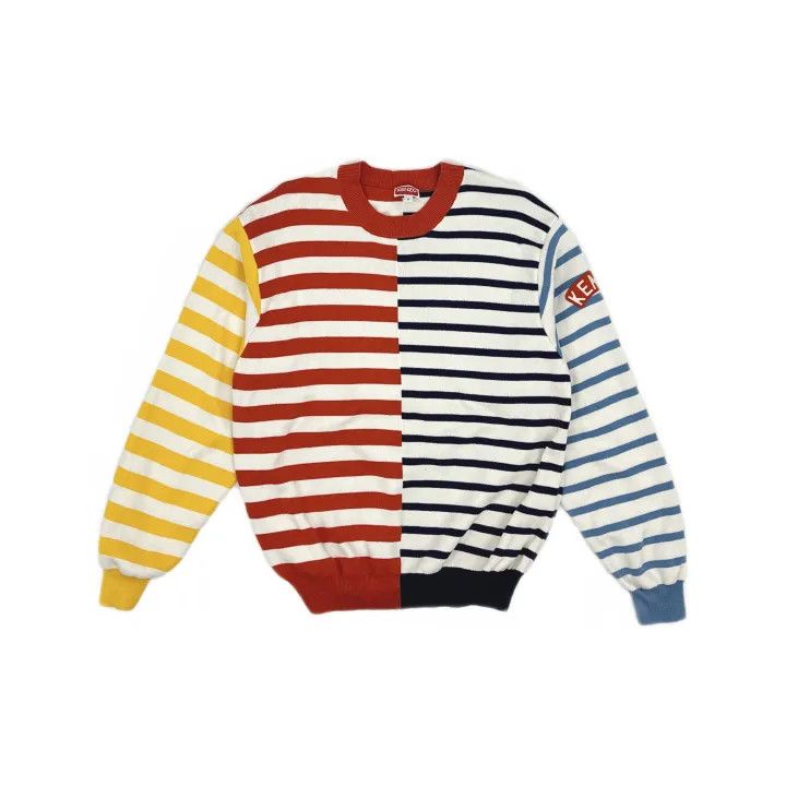 Kenzo KENZO Colorful Striped Logo Long Sleeve Sweater 0079 Size US S / EU 44-46 / 1 - 2 Thumbnail