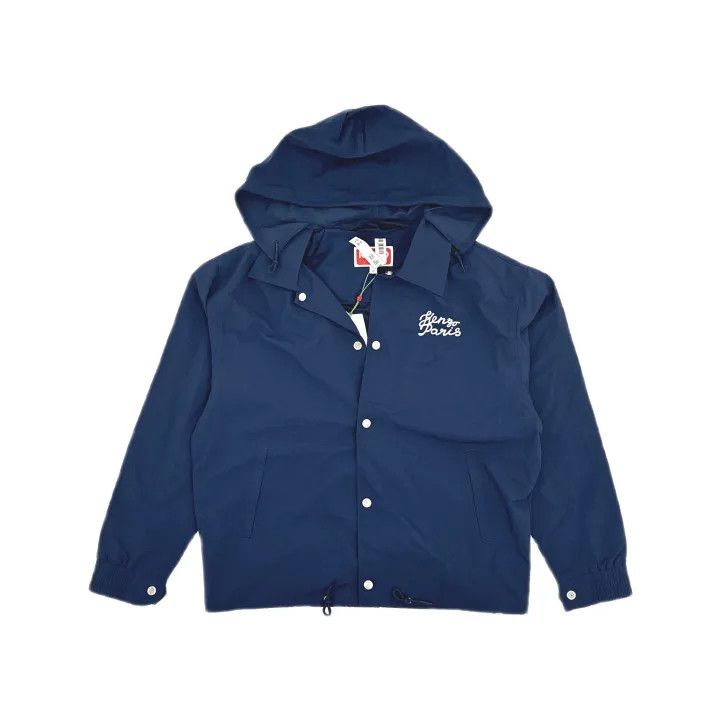 Kenzo KENZO Midnight Blue Logo Print Jacket 0079 Size US M / EU 48-50 / 2 - 2 Thumbnail