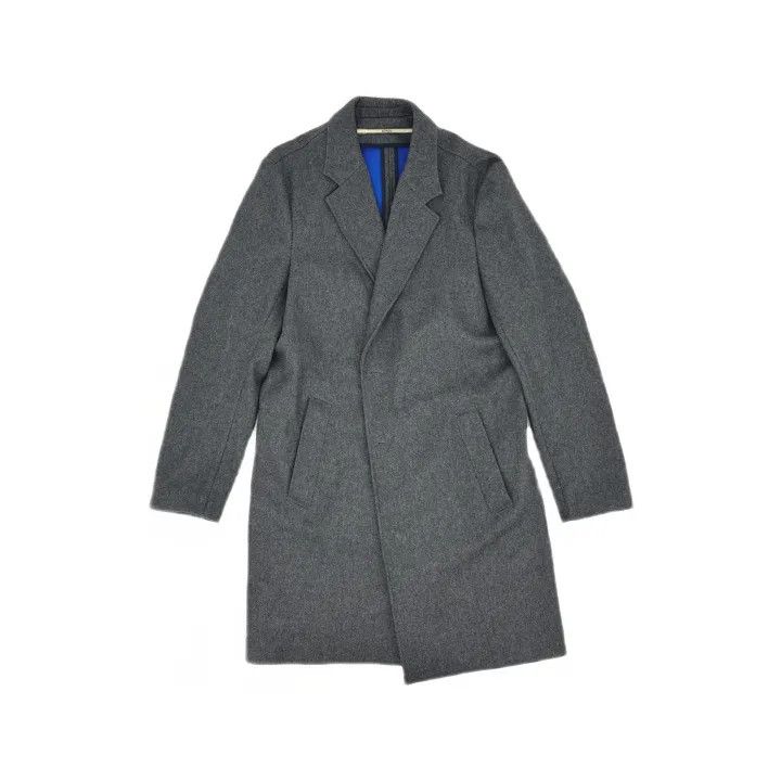 KENZO Gray Long Wool Coat for Men 0079