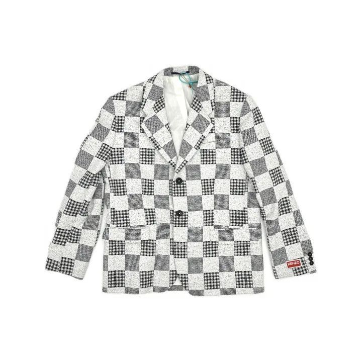 Kenzo KENZO Checkered Detail Long Sleeve Blazer 0079 Size US L / EU 52-54 / 3 - 2 Thumbnail