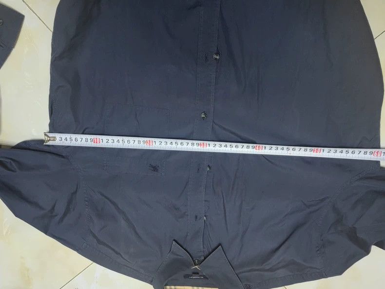 Burberry Burberry Dark Blue Long Sleeve Shirt Size US XL / EU 56 / 4 - 8 Thumbnail