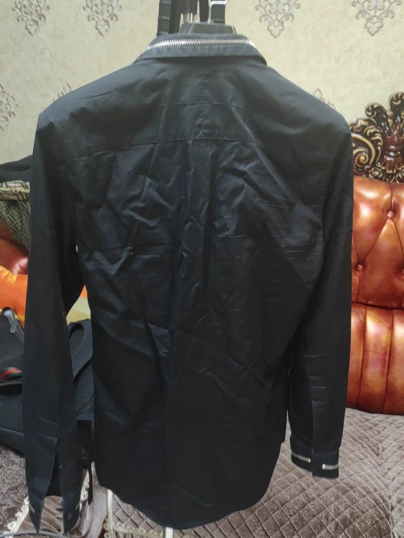 Givenchy Givenchy Black Zip-Up Long Sleeve Shirt Size US M / EU 48-50 / 2 - 2 Thumbnail