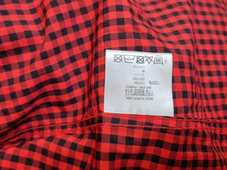 Givenchy Givenchy Red Black Check Shirt Size US S / EU 44-46 / 1 - 4 Thumbnail