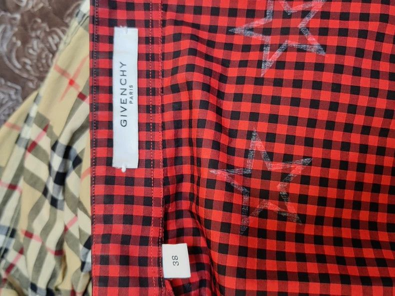 Givenchy Givenchy Red Black Check Shirt Size US S / EU 44-46 / 1 - 3 Thumbnail