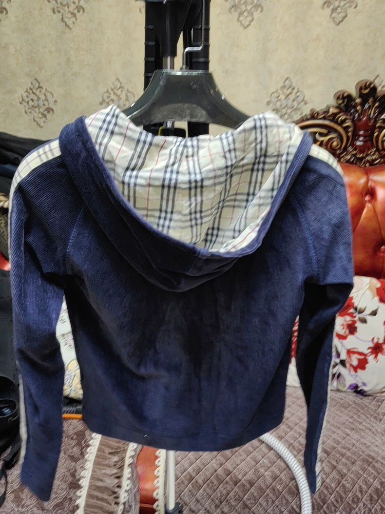 Burberry Burberry Navy Corduroy Hoodie Size US M / EU 48-50 / 2 - 2 Thumbnail