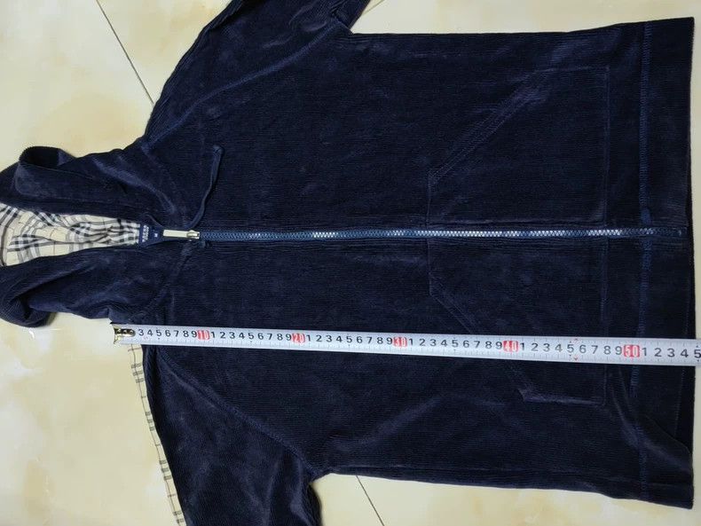 Burberry Burberry Navy Corduroy Hoodie Size US M / EU 48-50 / 2 - 7 Thumbnail
