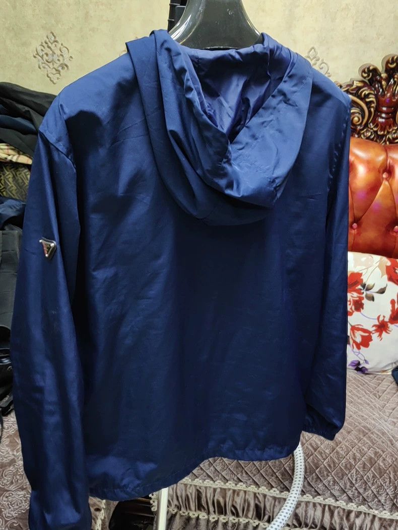 Prada Prada Navy Hooded Jacket Size US L / EU 52-54 / 3 - 3 Thumbnail