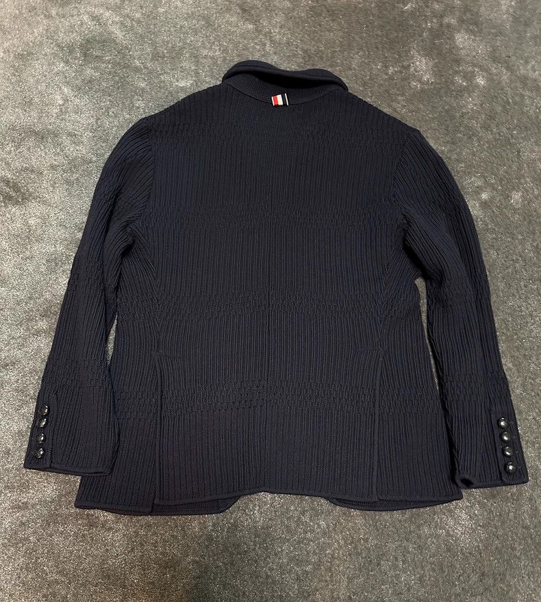 Thom Browne Thom Browne men's dark blue knit jacket Size US S / EU 44-46 / 1 - 6 Thumbnail