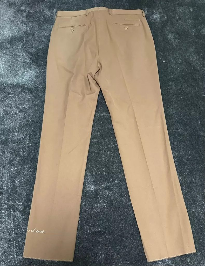 Gucci Men's Khaki Wool Blend Pants