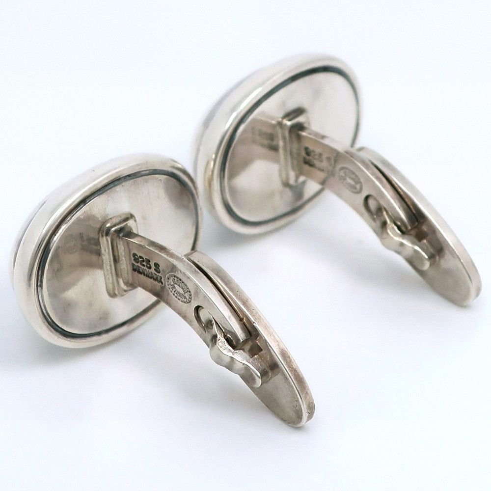 Other Other Georg Jensen Oval Silver 925 Cufflinks Metal Cufflinks 44A DUTY FREE for USA Size ONE SIZE - 4 Thumbnail