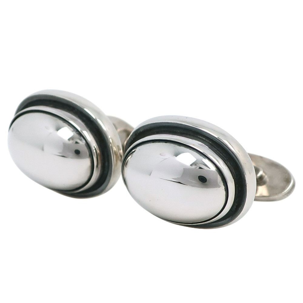 Other Other Georg Jensen Oval Silver 925 Cufflinks Metal Cufflinks 44A DUTY FREE for USA Size ONE SIZE - 2 Thumbnail