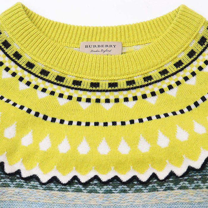 Burberry Burberry Burberry Crazy Pattern Cashmere Blend Sweater Others Tops DUTY FREE for USA Size ONE SIZE - 2 Thumbnail