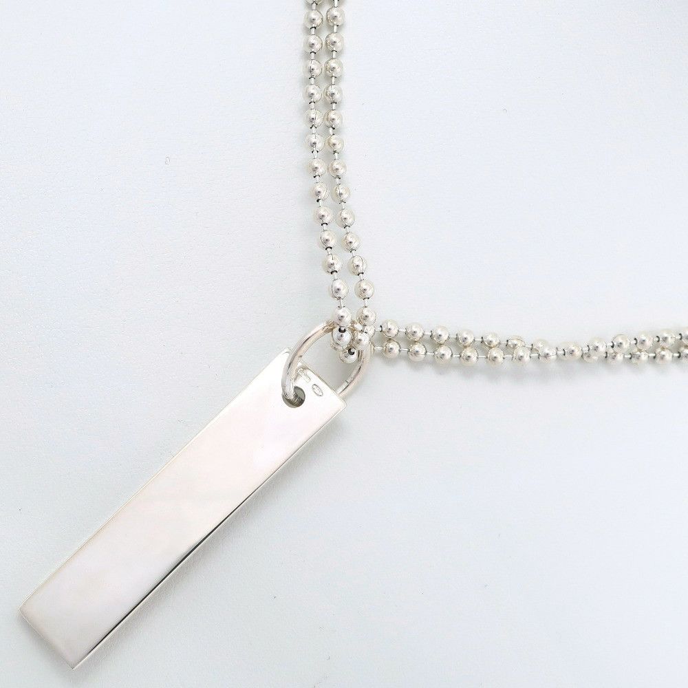 Gucci Gucci Gucci Logo Bar Silver 925 Necklace Metal Necklace Size ONE SIZE - 3 Thumbnail