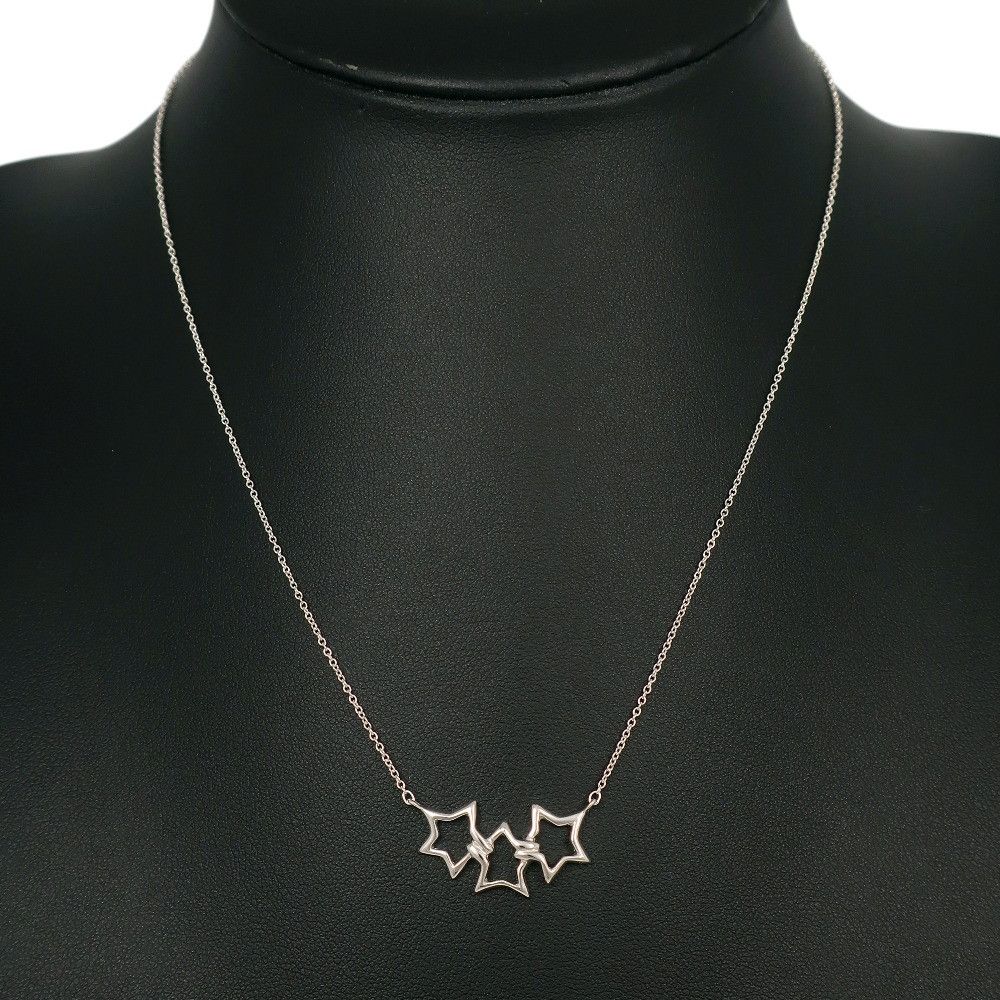 Tiffany & Co. Tiffany & Co. Tiffany Triple Star Silver 925 Necklace Metal Necklace Size ONE SIZE - 2 Thumbnail