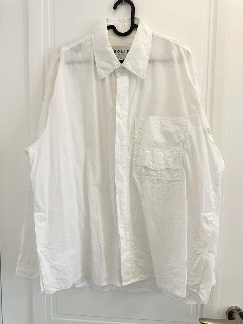 Yohji Yamamoto white solid long sleeve shirt Size US S / EU 44-46 / 1 - 2 Thumbnail