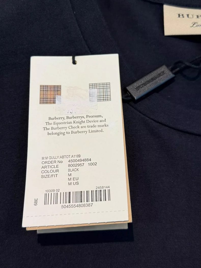 Burberry burberry black short sleeve t-shirt Size US M / EU 48-50 / 2 - 6 Thumbnail