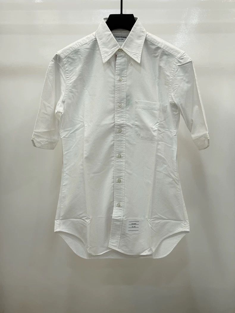 Thom Browne Thom Browne white short sleeve shirt Size US S / EU 44-46 / 1 - 2 Thumbnail