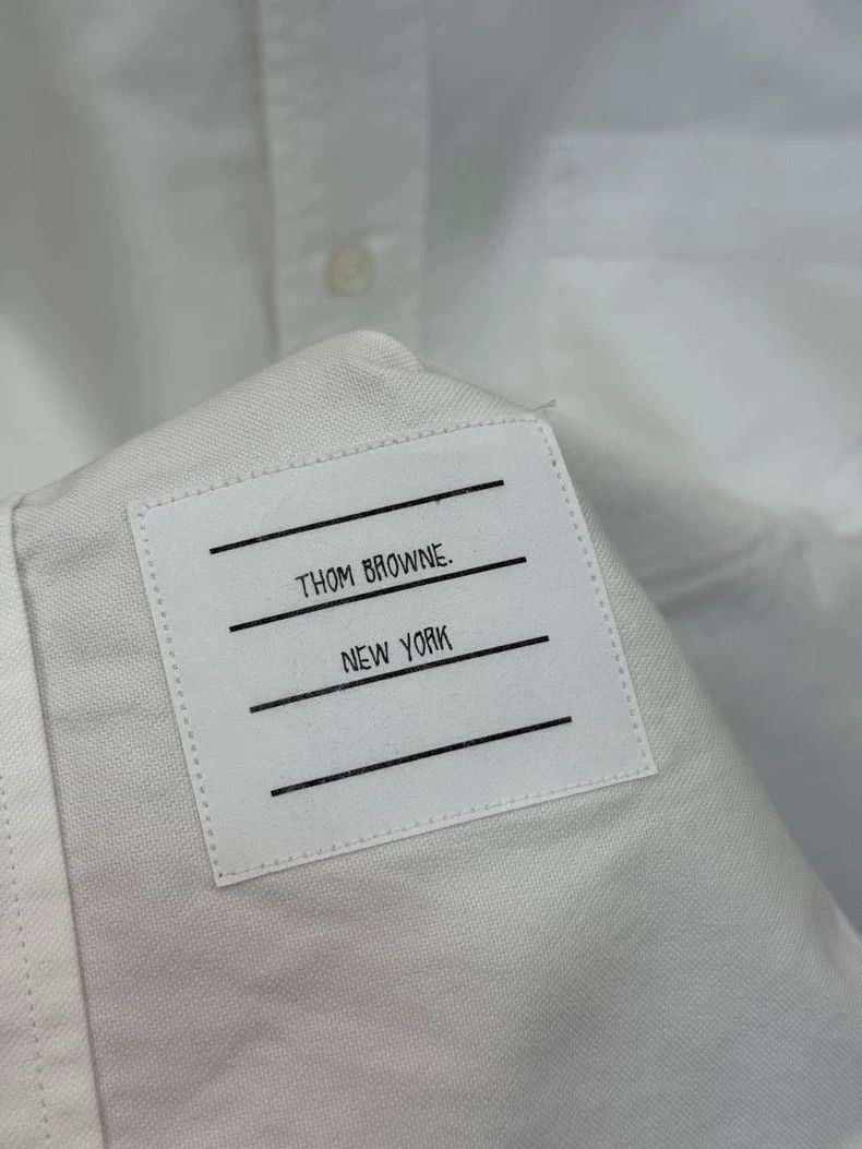 Thom Browne Thom Browne white short sleeve shirt Size US S / EU 44-46 / 1 - 5 Thumbnail