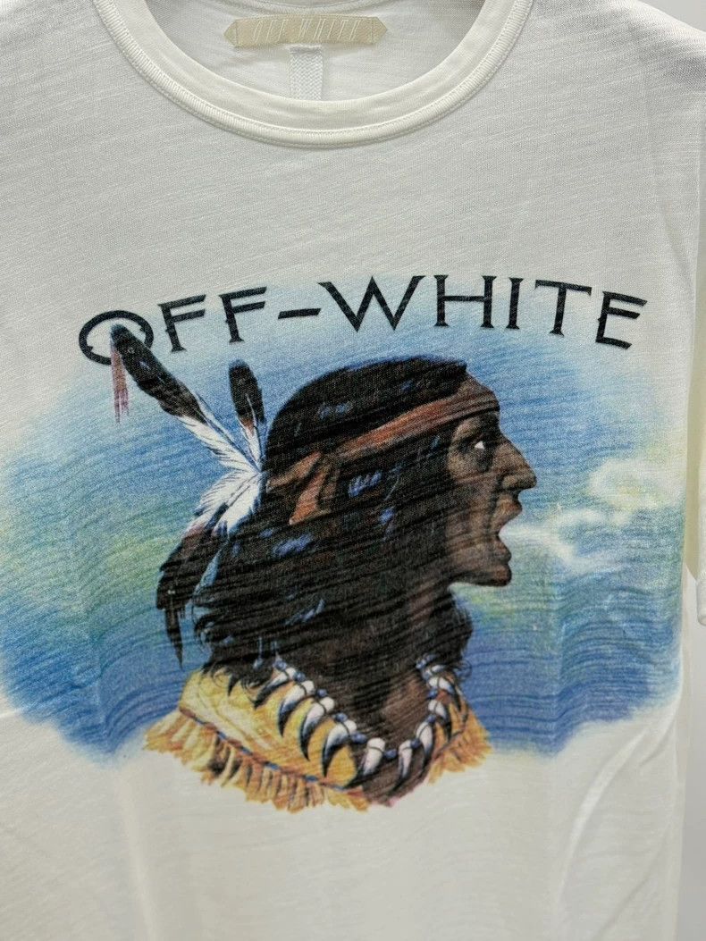 Off-White Off-White Indian Print Men's T-Shirt Size US XS / EU 42 / 0 - 2 Thumbnail