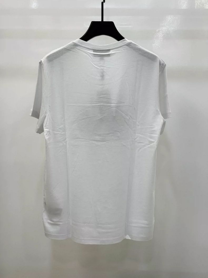 Burberry Burberey White Embroidered T-Shirt Size US L / EU 52-54 / 3 - 3 Thumbnail