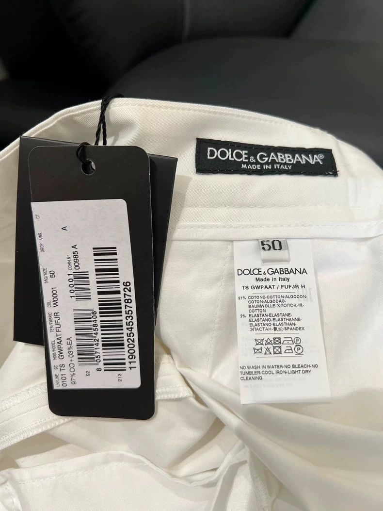 Dolce & Gabbana DG Dolce&Gabbana white casual pants Size US 44 / EU 60 - 7 Thumbnail
