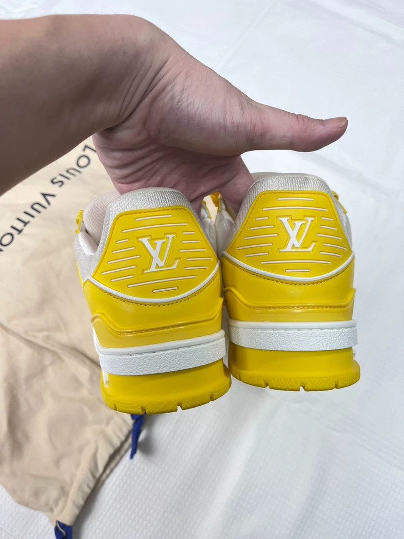 Louis Vuitton louis vuitton lv trainer white yellow shoes Size US 7 / EU 40 - 5 Thumbnail