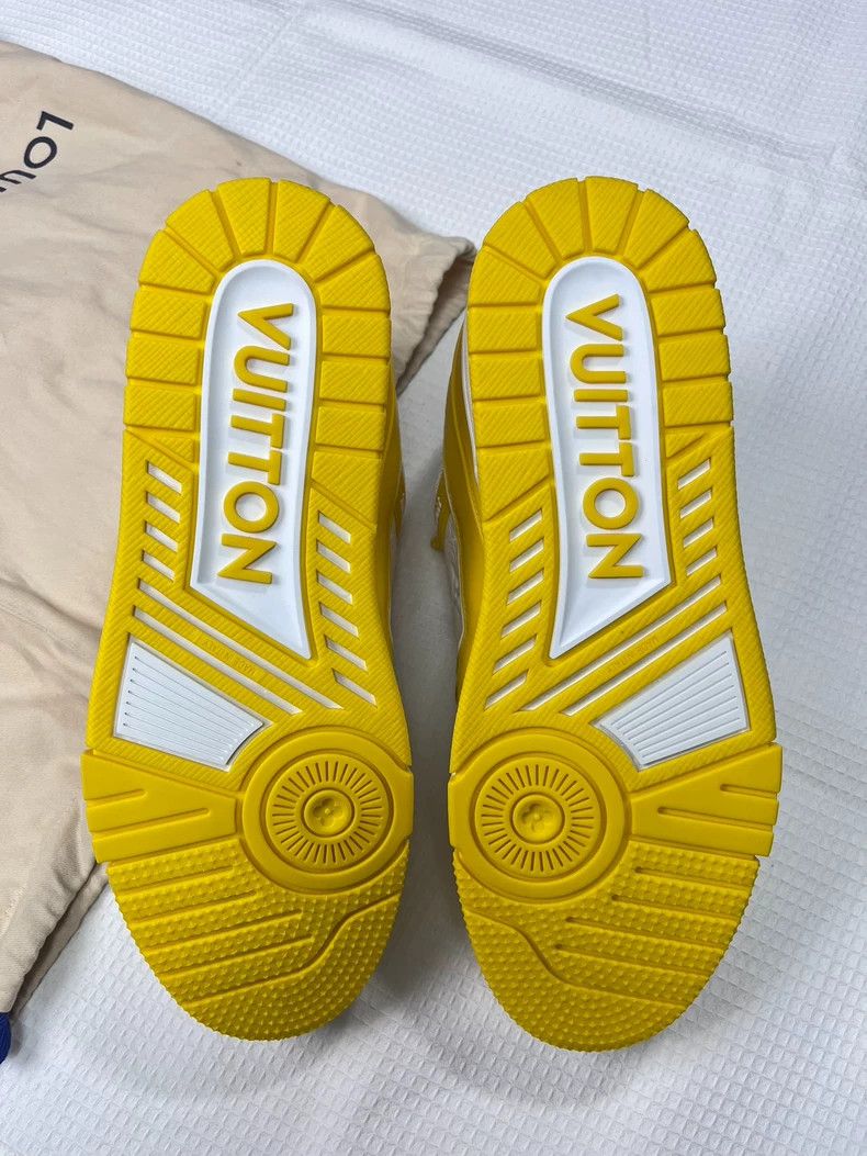 Louis Vuitton louis vuitton lv trainer white yellow shoes Size US 7 / EU 40 - 6 Thumbnail