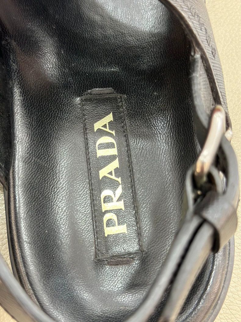 Prada prada men's cross grain leather sandals Size US 6 / EU 39 - 5 Thumbnail