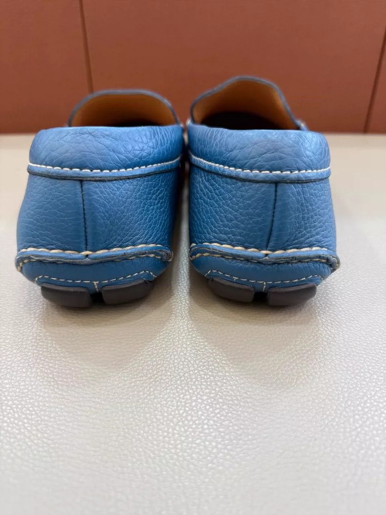 Prada prada blue leather loafers Size US 7 / EU 40 - 7 Thumbnail