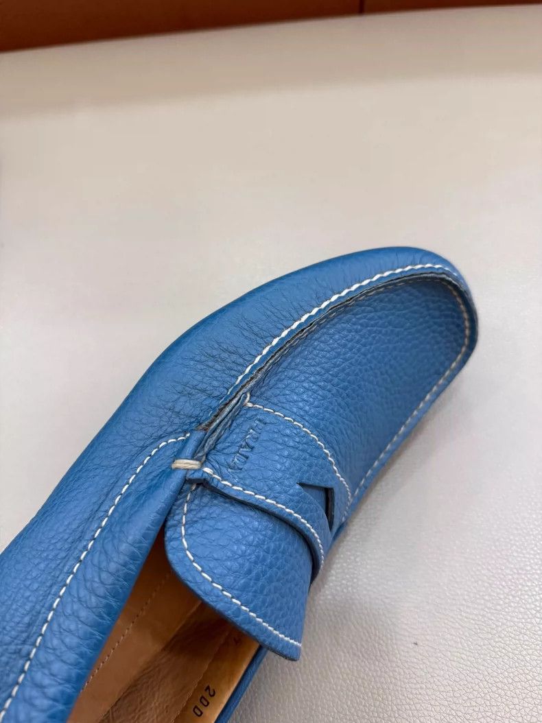 Prada prada blue leather loafers Size US 7 / EU 40 - 4 Thumbnail