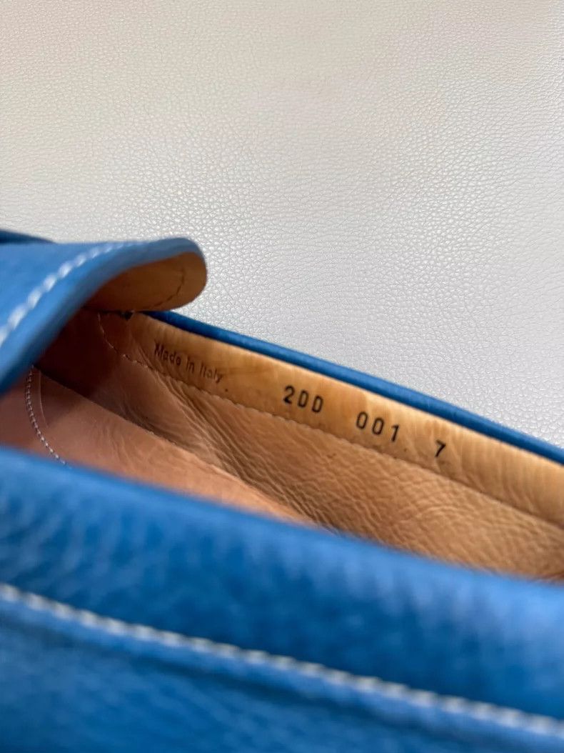 Prada prada blue leather loafers Size US 7 / EU 40 - 5 Thumbnail