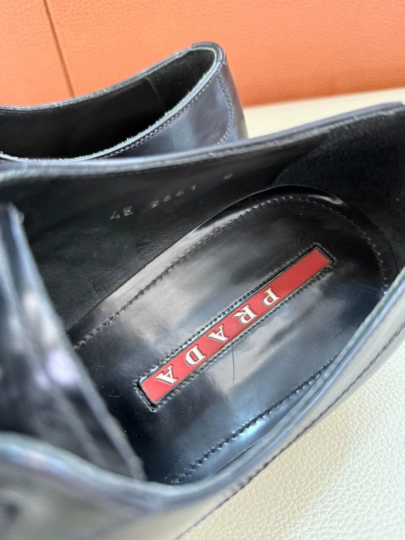 Prada prada men's formal leather shoes Size US 8 / EU 41 - 5 Thumbnail