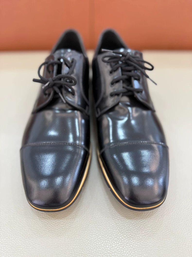 Prada prada men's formal leather shoes Size US 8 / EU 41 - 2 Thumbnail