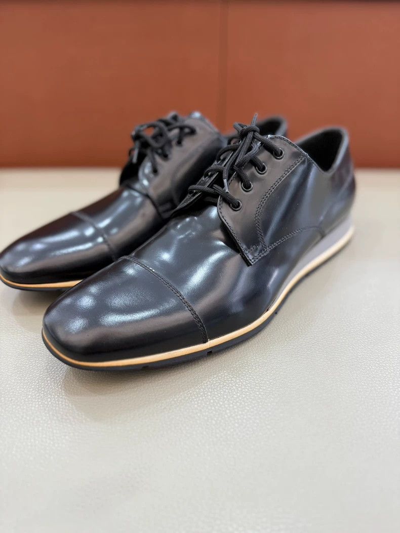 Prada prada men's formal leather shoes Size US 8 / EU 41 - 3 Thumbnail