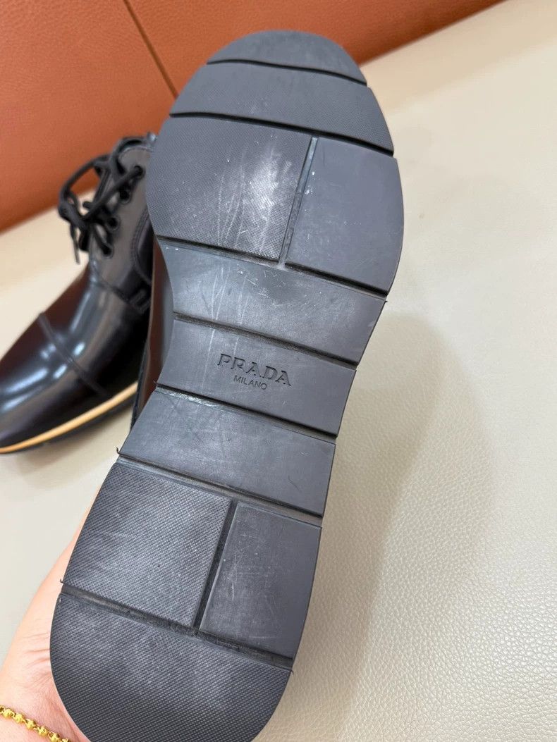 Prada prada men's formal leather shoes Size US 8 / EU 41 - 6 Thumbnail